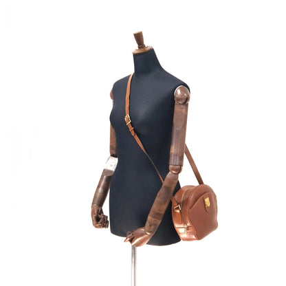 CELINE Gancini Round Shoulderbag Brown Vintage Old CELINE cjdmnu