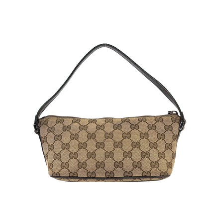 GUCCI Sherry line GG canvas Mini handbag Hobobag Beige Vintage Old Gucci j8bn5k