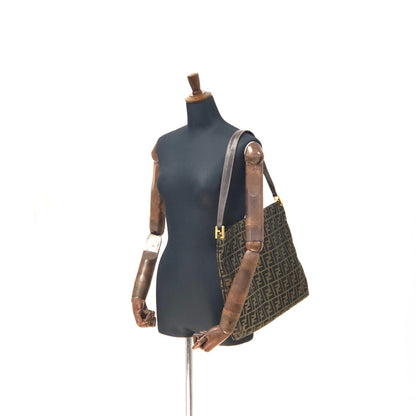 FENDI Zucca Jacquard Totebag Shoulder bag Brown vintage Old kkuhuc