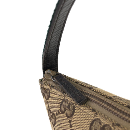 GUCCI Sherry line GG canvas Mini handbag Hobobag Beige Vintage Old Gucci j8bn5k