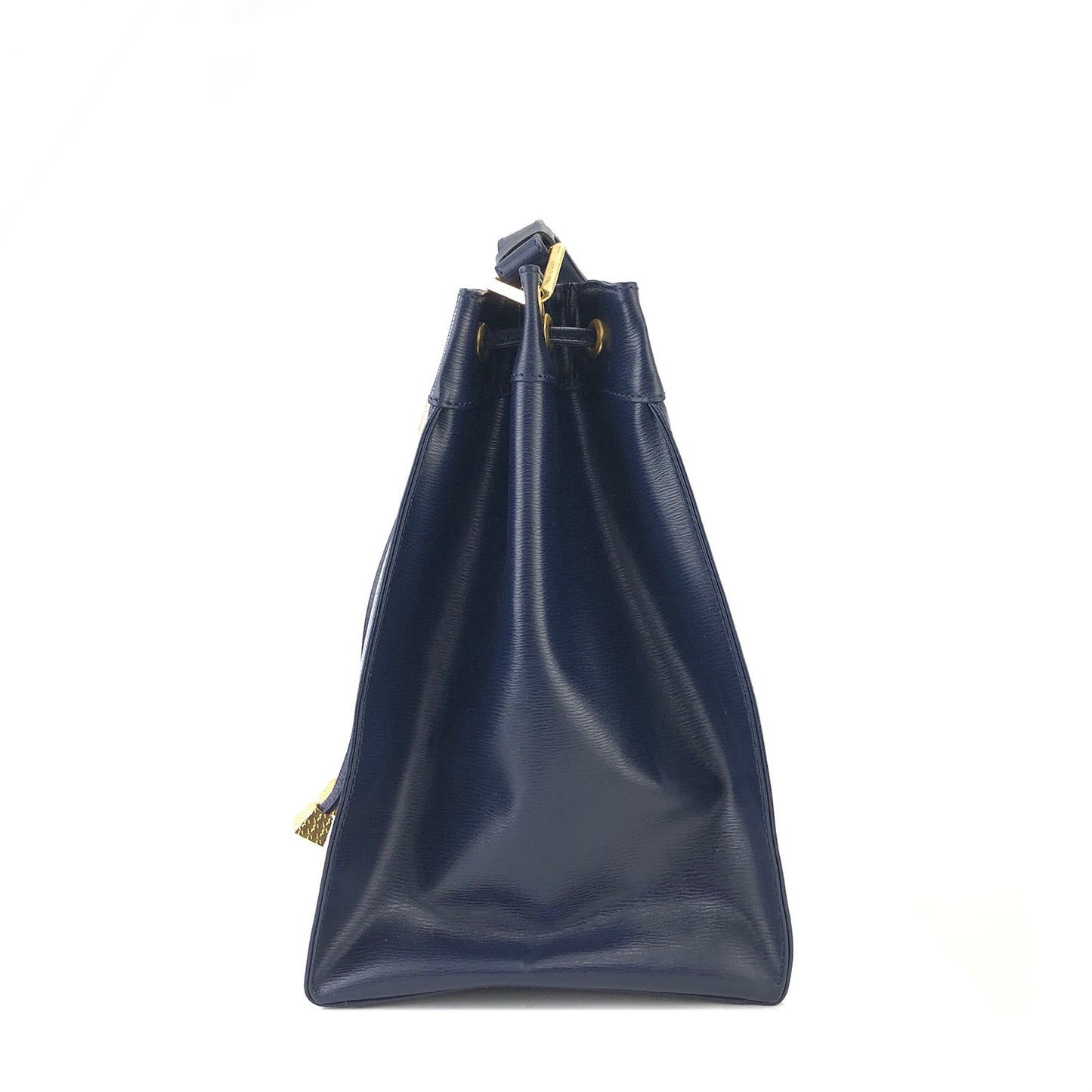 Christian Dior Drawstring Shoulder bag Handbag Navy Vintage Old u87py4