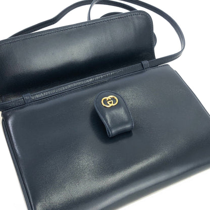 GUCCI GG logo 2Way Shoulder bag Clutch bag Navy Vintage Old Gucci yscy3p