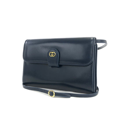 GUCCI GG logo 2Way Shoulder bag Clutch bag Navy Vintage Old Gucci yscy3p
