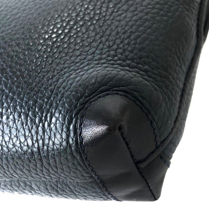 GUCCI Logo Leather Crossbody Shoulder bag Navy mini Old gucci Vintage 5iep48