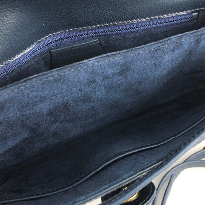 GUCCI GG logo 2Way Shoulder bag Clutch bag Navy Vintage Old Gucci yscy3p