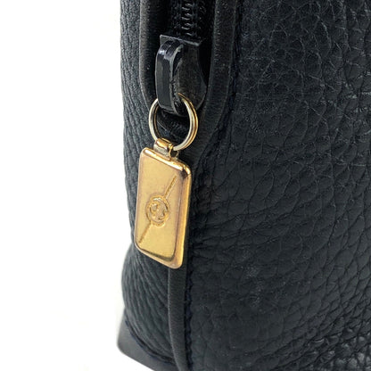 GUCCI Logo Leather Crossbody Shoulder bag Navy mini Old gucci Vintage 5iep48