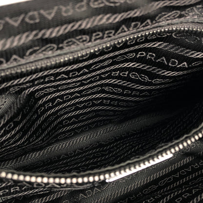 PRADA Triangle logo Metal clasp Tote bag Pig suede Brown Vintage Old x8twc6