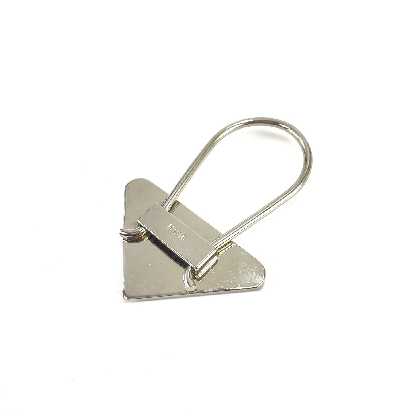 PRADA Triangle logo Keychain Key ring Black Accessories Vintage Old vty33p