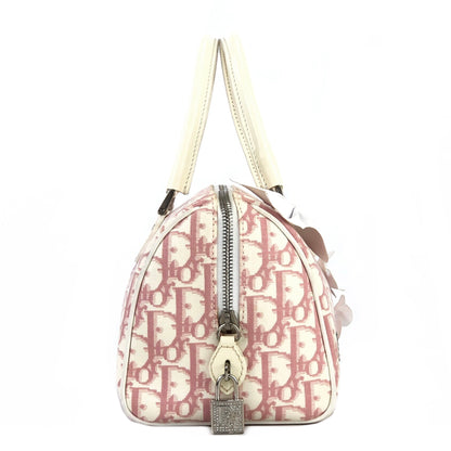 Christian Dior Trotter Girly line Flower PVC Leather Mini Boston Handbag Pink Vintage Old 36bpxp