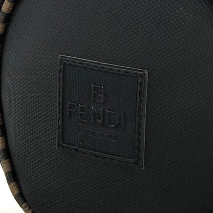 Fendi Logo Embossed Nylon Pecan Accessory Pouch Mini bag brown Vintage Old yi8xzd