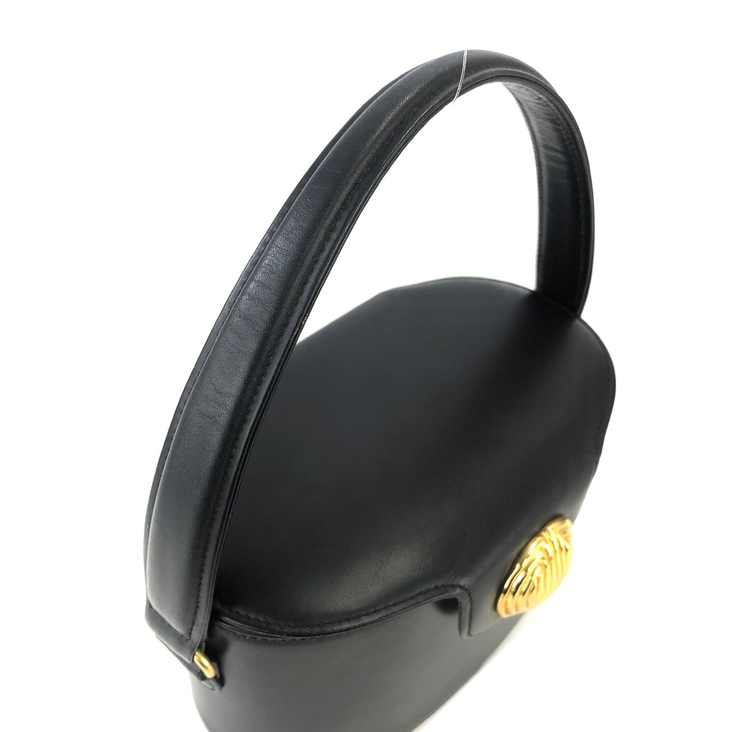 GIVENCHY Two type logo Box Handbag Vanity bag Black Vintage Old nx8uri