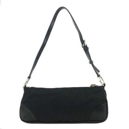 PRADA 三角形標誌尼龍 Hobobag 手提包 黑色 復古 舊款 3shvkr