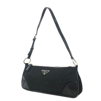 PRADA 三角形標誌尼龍 Hobobag 手提包 黑色 復古 舊款 3shvkr