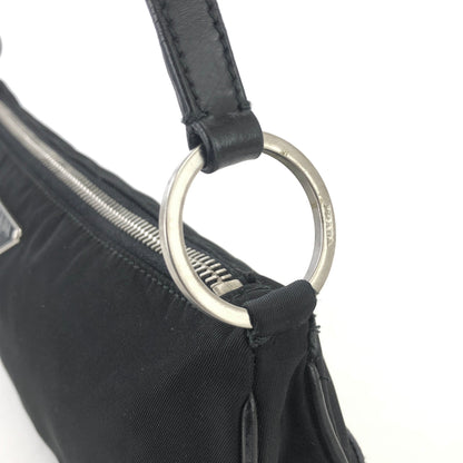 PRADA 三角形標誌尼龍 Hobobag 手提包 黑色 復古 舊款 3shvkr