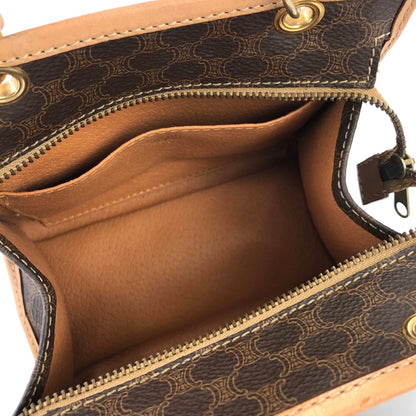 CELINE Macadam Mini Handbag Brown Vintage Old Celine c78cfb