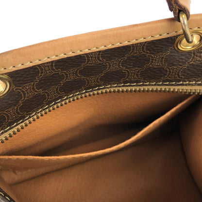 CELINE Macadam Mini Handbag Brown Vintage Old Celine c78cfb