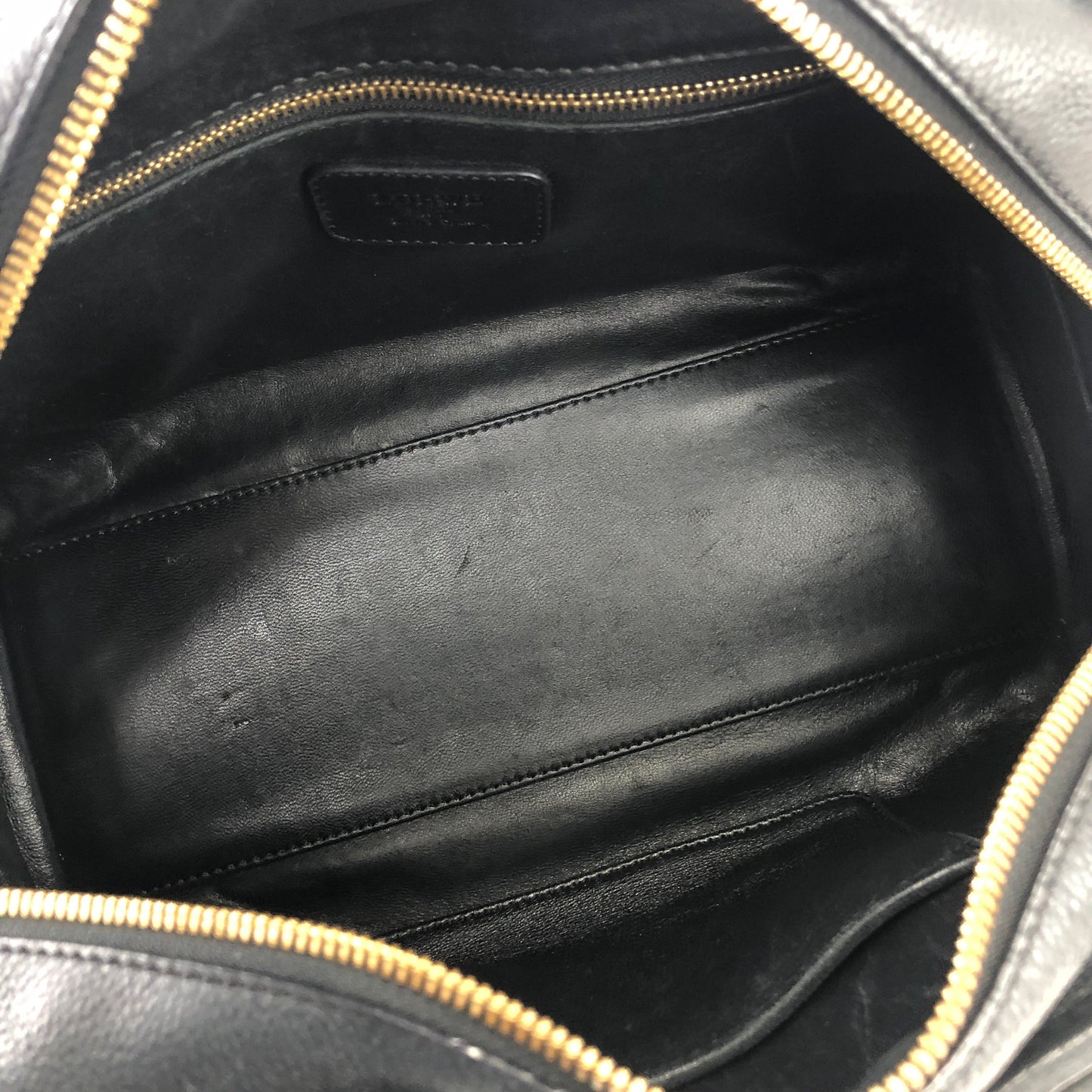 LOEWE Amazona 28 Anagram Bostonbag Handbag Black Cream Vintage 7dzjm