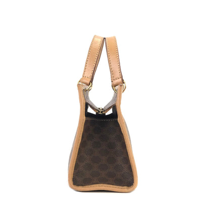 CELINE Macadam Mini Handbag Brown Vintage Old Celine c78cfb