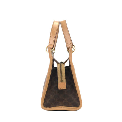 CELINE Macadam Mini Handbag Brown Vintage Old Celine c78cfb