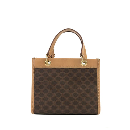 CELINE Macadam Mini Handbag Brown Vintage Old Celine c78cfb
