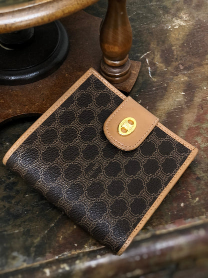 CELINE Macadam Blason Triomphe 緊湊型皮夾棕色配件復古舊款 celine xwbf2c