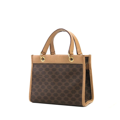 CELINE Macadam Mini Handbag Brown Vintage Old Celine c78cfb