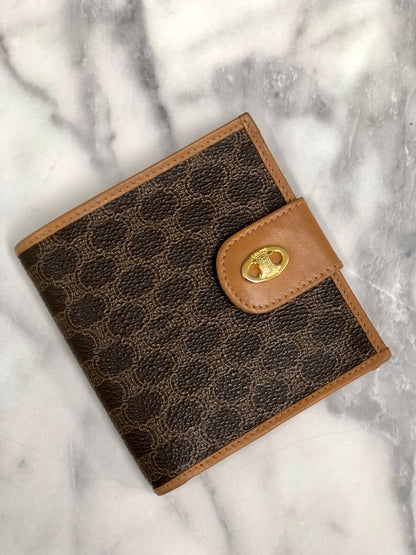CELINE Macadam Blason Triomphe 緊湊型皮夾棕色配件復古舊款 celine xwbf2c
