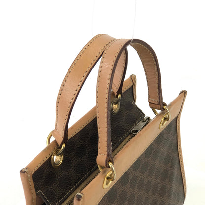 CELINE Macadam Mini Handbag Brown Vintage Old Celine c78cfb