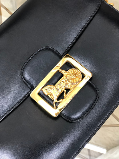 CELINE 馬車斜背包單肩包海軍藍復古舊 CELINE 8d7rst