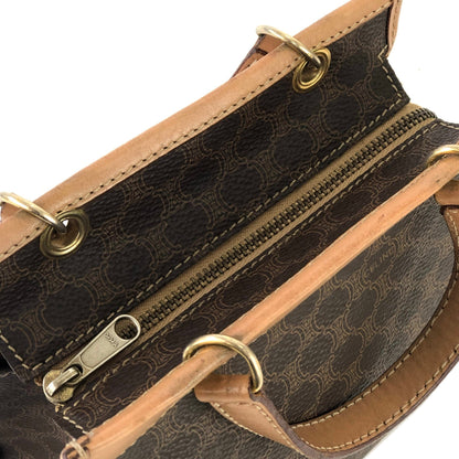 CELINE Macadam Mini Handbag Brown Vintage Old Celine c78cfb