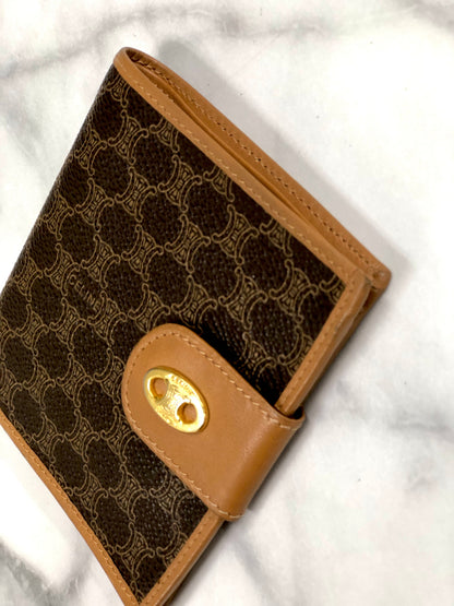 CELINE Macadam Blason Triomphe 緊湊型皮夾棕色配件復古舊款 celine xwbf2c
