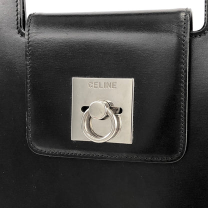 CELINE Gancini Cutout handle Handbag Black Vintage Old Celine sccjv8