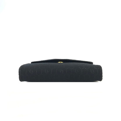 Christian Dior Logo Honeycomb Pattern Jacquard Chain Crossbody Shoulderbag Black Vintage Old dpesed