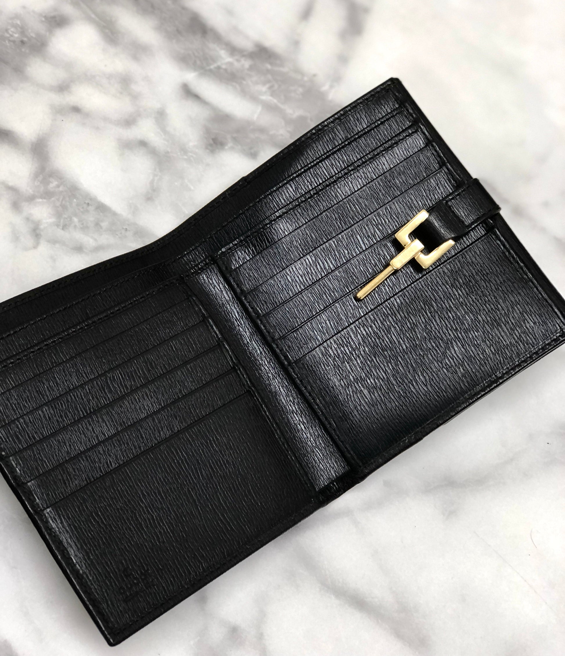 Jackie vintage leather wallet Gucci Black in Leather - 30584057