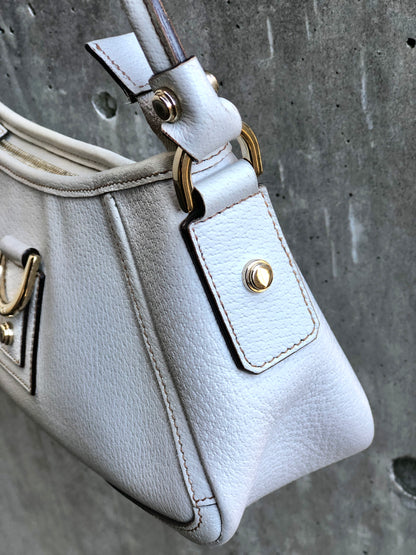 GUCCI Horseshoe Hobo bag Handbag white Vintage Old Gucci 4sesgs