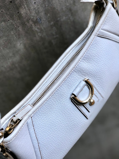 GUCCI Horseshoe Hobo bag Handbag white Vintage Old Gucci 4sesgs