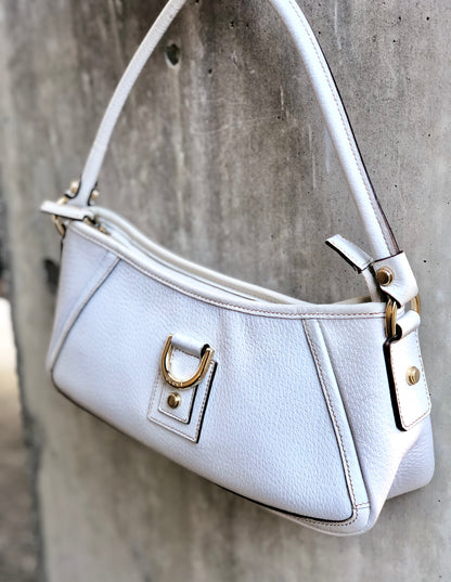 GUCCI Horseshoe Hobo bag Handbag white Vintage Old Gucci 4sesgs