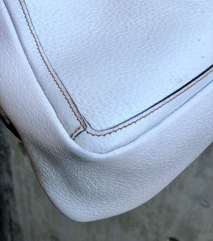 GUCCI Horseshoe Hobo bag Handbag white Vintage Old Gucci 4sesgs