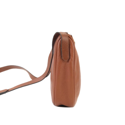 Yves Saint Laurent shoulder bag YSL Crossbody embossed brown vintage old hk253x