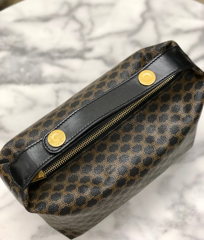 CELINE Macadam 圓形標誌迷你手提包化妝包流浪包黑色復古舊款 celine j6skig