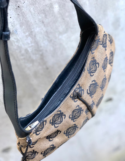 LOEWE Anagram pattern Jacquard Shoulder bag Beige Vintage Old 27i3rr