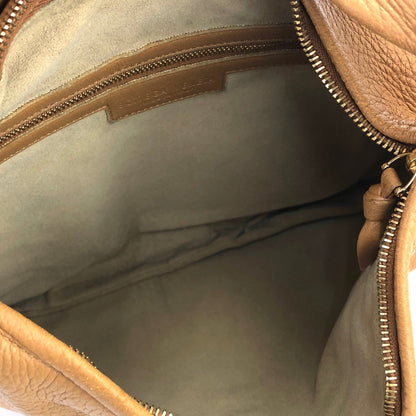 Bottega Veneta Leather Shoulder bag Handbag Camel Vintage Old fuvc6j