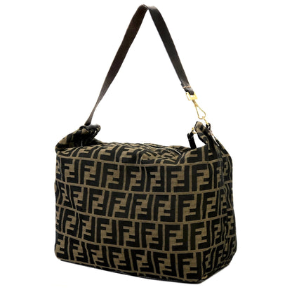 FENDI Zucca Jacquard Shoulder bag Brown Vintage Old nctseg