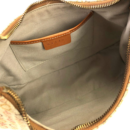 CELINE C Macadam Jacquard Handag Hobobag AVA Beige Old Celine Vintage zdpizt