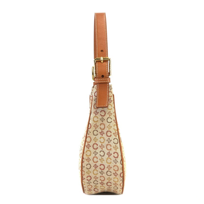 CELINE C Macadam Jacquard Handag Hobobag AVA Beige Old Celine Vintage zdpizt