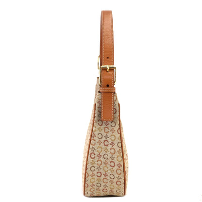CELINE C Macadam Jacquard Handag Hobobag AVA Beige Old Celine Vintage zdpizt