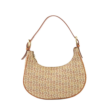 CELINE C Macadam Jacquard Handag Hobobag AVA Beige Old Celine Vintage zdpizt