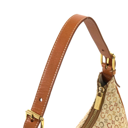 CELINE C Macadam Jacquard Handag Hobobag AVA Beige Old Celine Vintage zdpizt