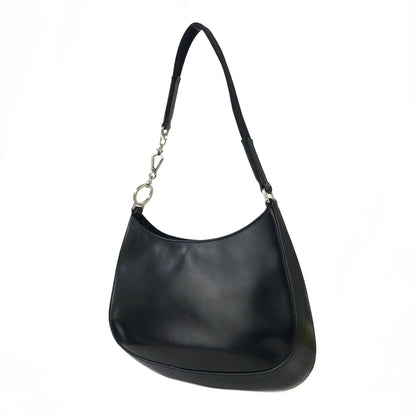 PRADA Leather Hobo bag Small Shoulder bag Handbag Black Vintage Old nuyxk5