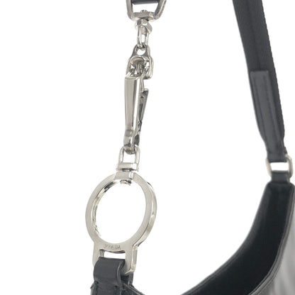 PRADA Leather Hobo bag Small Shoulder bag Handbag Black Vintage Old nuyxk5